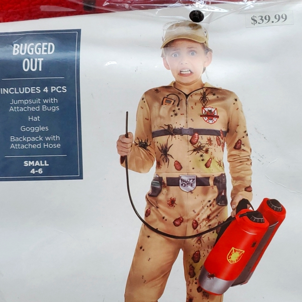 Bug Bugged Out bug manBuster Halloween Costume Child Small